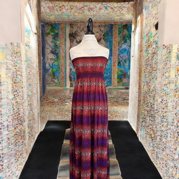 Gorgeous strapless maxi dress Fire Los Angeles size M - Picture 15 of 16